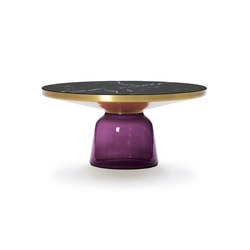 Bell Coffee Table brass-marble-violet | Coffee tables | ClassiCon