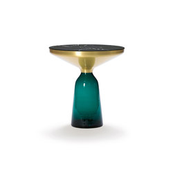 Bell Side Table brass-marble-green | Tavolini alti | ClassiCon