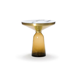 Bell Side Table brass-marble-orange | Mesas auxiliares | ClassiCon