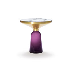 Bell Side Table brass-marble-violet | Beistelltische | ClassiCon