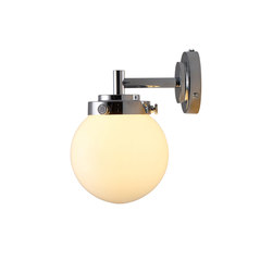 Mini Globe Wandleuchte, Opalglas, Chrom | Wall lights | Original BTC