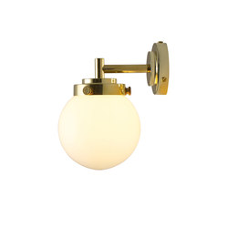 Mini Globe Wall Light, Opal with Brass | Wall lights | Original BTC