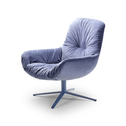 Leya | Lounge Chair with x-base frame |  | FREIFRAU MANUFAKTUR