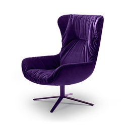 Leya | Wingback Chair with x-base frame | Sillones | FREIFRAU MANUFAKTUR