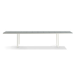 Nox Dining Table - 350 cm - Linen frame, Ocean glazed lava stone | Dining tables | Tribù