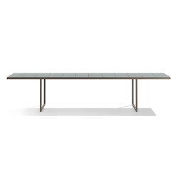 Nox table à manger - 350 cm - Wengé frame, Ocean glazed lava stone | Tables de repas | Tribù