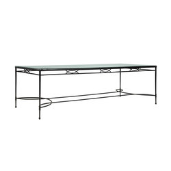 AMALFI GRANDE GLASS TOP DINING TABLE RECTANGLE 244 | Contract tables | JANUS et Cie
