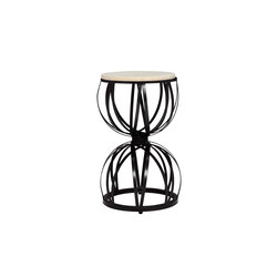 AMALFI STONE TOP HOURGLASS SIDE TABLE 33 | Tables d'appoint | JANUS et Cie