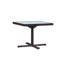 DUO GLASS TOP SIDE TABLE SQUARE 53 | Contract tables | JANUS et Cie