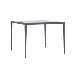 SLANT GLASS TOP DINING TABLE SQUARE 99 | Contract tables | JANUS et Cie