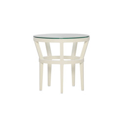 SLANT GLASS TOP SIDE TABLE ROUND 51 | Tabletop round | JANUS et Cie