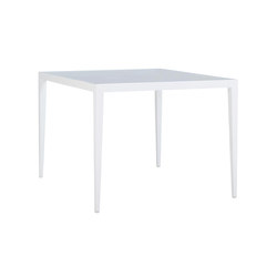 SLANT GLASS TOP DINING TABLE SQUARE 99 | Dining tables | JANUS et Cie