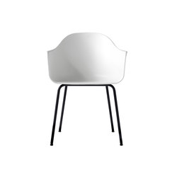 Harbour Dining Chair | Steel base / White Plastic | Chaises | Audo Copenhagen