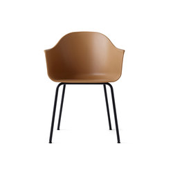 Harbour Dining Chair | Steel base / Khaki Plastic | Stühle | Audo Copenhagen