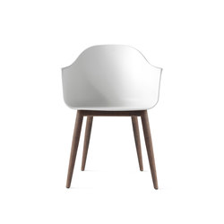 Harbour Dining Chair | Wood base / Dark Stained Oak / White Plastic | Chaises | Audo Copenhagen