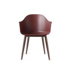 Harbour Dining Chair | Wood base / Dark Stained Oak / Burned Red Plastic | Stühle | Audo Copenhagen