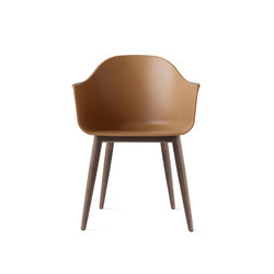 Harbour Dining Chair | Wood base / Dark Stained Oak / Khaki Plastic | Sillas | Audo Copenhagen