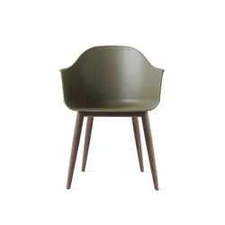 Harbour Dining Chair | Wood base / Dark Stained Oak / Olive | Sillas | Audo Copenhagen