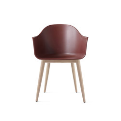 Harbour Dining Chair | Wood base / Natural Oak / Burned Red Plastic | Stühle | Audo Copenhagen