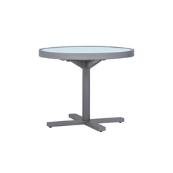 DUO GLASS TOP SIDE TABLE ROUND 53 | Dining tables | JANUS et Cie