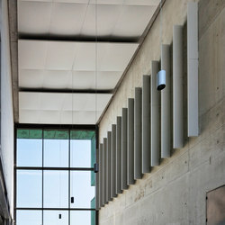 Stereo acoustic panels suspended in clusters |  | Texaa®