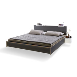 Flai Bed CPL anthracite with headboard | Beds | Müller small living