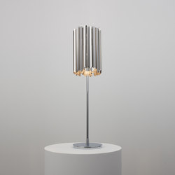 Facet Table Light polished stainless steel | Table lights | Tom Kirk Lighting