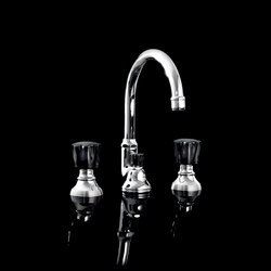Black Morris Robinetterie pour lavabo 3 trous | Wash basin taps | Devon&Devon
