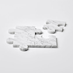 Stonecut Puzzle Coasters White | Dining-table accessories | tre product
