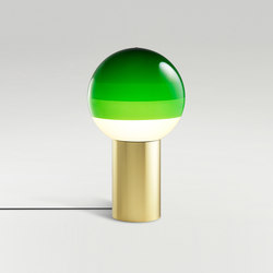 Dipping Light M Verde-Latón Cepillado | Lámparas de sobremesa | Marset