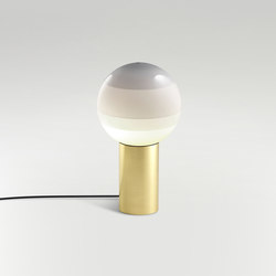 Dipping Light Blanco-Latón Cepillado | Lámparas de sobremesa | Marset