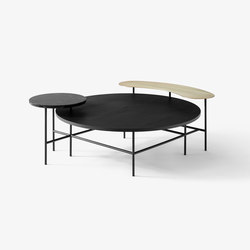 Palette JH25 Brass, Nero Marquina, Black Lacquered Ash | Coffee tables | &TRADITION