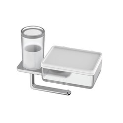 Liv Toilet paper holder with hygiene and wet wipes box | Bathroom accessories | Bodenschatz