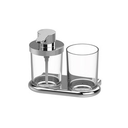 Nia Soap dispenser and glass holder | Seifenspender / Lotionspender | Bodenschatz