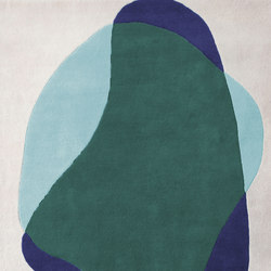 Serge | Carpet, shades of green blue | Formatteppiche | Hartô