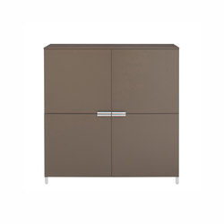 Everywhere | Cupboard With 4 Wood Doors C 45 Lacquers - Price B - / Lacquers | Sideboards | Ligne Roset
