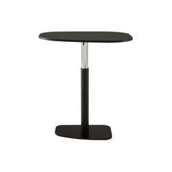 Piazza | Table Black Lacquered Base Top In Black Fenix Laminate | Bistro tables | Ligne Roset