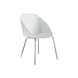 Rocher | Chair/Bridge White Brilliant Chromed Base | Chairs | Ligne Roset