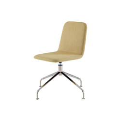 Tadao | Desk Chair Central Pedestal - Brilliant Chrome | Chairs | Ligne Roset