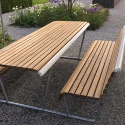 Landi Inclusion bench-table-bench combination | Table-seat combinations | BURRI