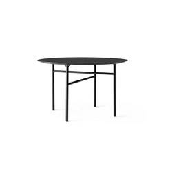 Snaregade Dining Table | Round Ø120 cm Black/ Charcoal | Dining tables | MENU