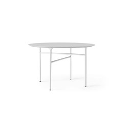 Snaregade Dining Table | Round Ø120 cm Light Grey/Mushroom | Dining tables | Audo Copenhagen