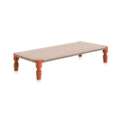 Garden Layers Single Indian bed Tartan terracotta | Lettini / Lounger | GAN