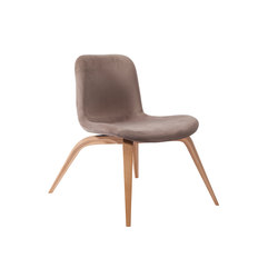Goose Lounge Chair, Natural / Velvet: Taupe