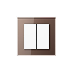 A Creation | F40 push button mocha glas | Push-button switches | JUNG
