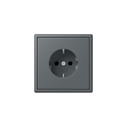 LS 990 in Les Couleurs® Le Corbusier | socket 32010 gris foncé | Schuko sockets | JUNG