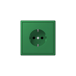 LS 990 in Les Couleurs® Le Corbusier | socket 32050 vert foncé | Schuko sockets | JUNG