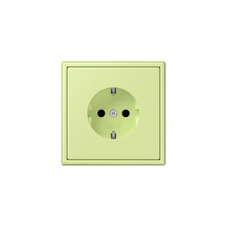 LS 990 in Les Couleurs® Le Corbusier | socket 32053 vert jaune clair | Schuko sockets | JUNG
