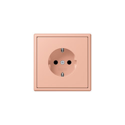 LS 990 in Les Couleurs® Le Corbusier | socket 32102 rose clair | Schuko sockets | JUNG