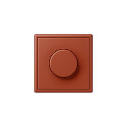 LS 990 in Les Couleurs® Le Corbusier | rotary dimmer 32110 l'ocre rouge | Schuko sockets | JUNG